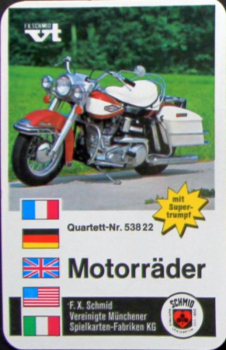 Schmid Spiele "Motorraeder" 1974 Cardgame (10501)